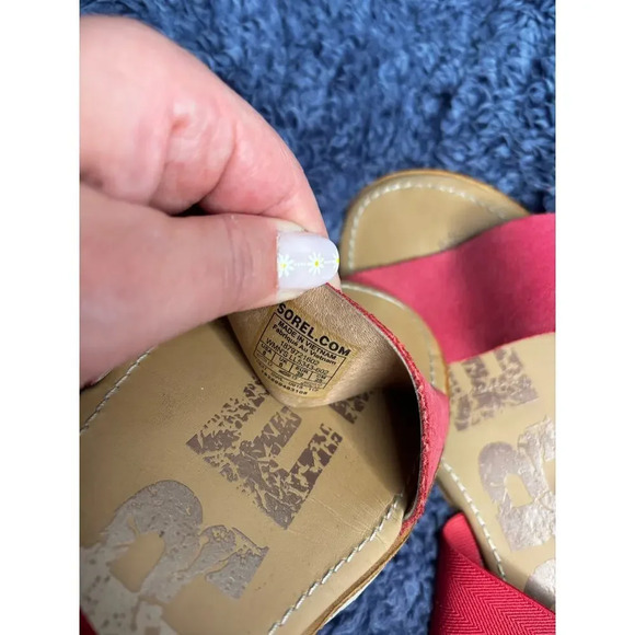 Sorel Ella Red Strap‎ Sandals in Size 8 - Picture 3 of 3
